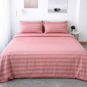 Blush Harmony 5-Piece Stripe Bedsheet Set