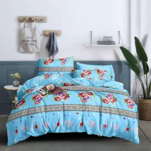 Aqua Bloom Floral Luxury Duvet Set (6-Piece)