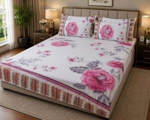 IMG-20260617-WA0007 Blush Rose Garden 5-Piece Bedsheet Set