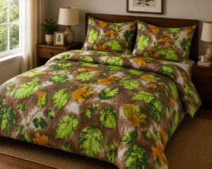 Autumn Forest Leaves 5-Piece Bedsheet Set