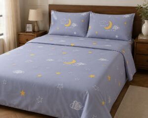 Sweet Dreams Moon & Stars 5-Piece Bedsheet Set