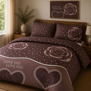 Romantic Rose Love 5-Piece Bedsheet Set