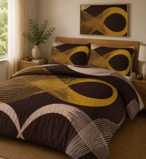 IMG-20260617-WA0064 Modern Abstract Gold Loop 5-Piece Bedsheet Set