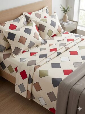 IMG-20260617-WA0065 Contemporary Mosaic Squares 5-Piece Bedsheet Set