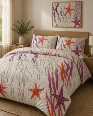 IMG-20260617-WA0084 Ocean Breeze Starfish 5-Piece Bedsheet Set