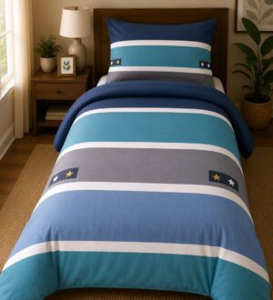 IMG-20260617-WA0092 Coastal Blue Stripe 5-Piece Bedsheet Set
